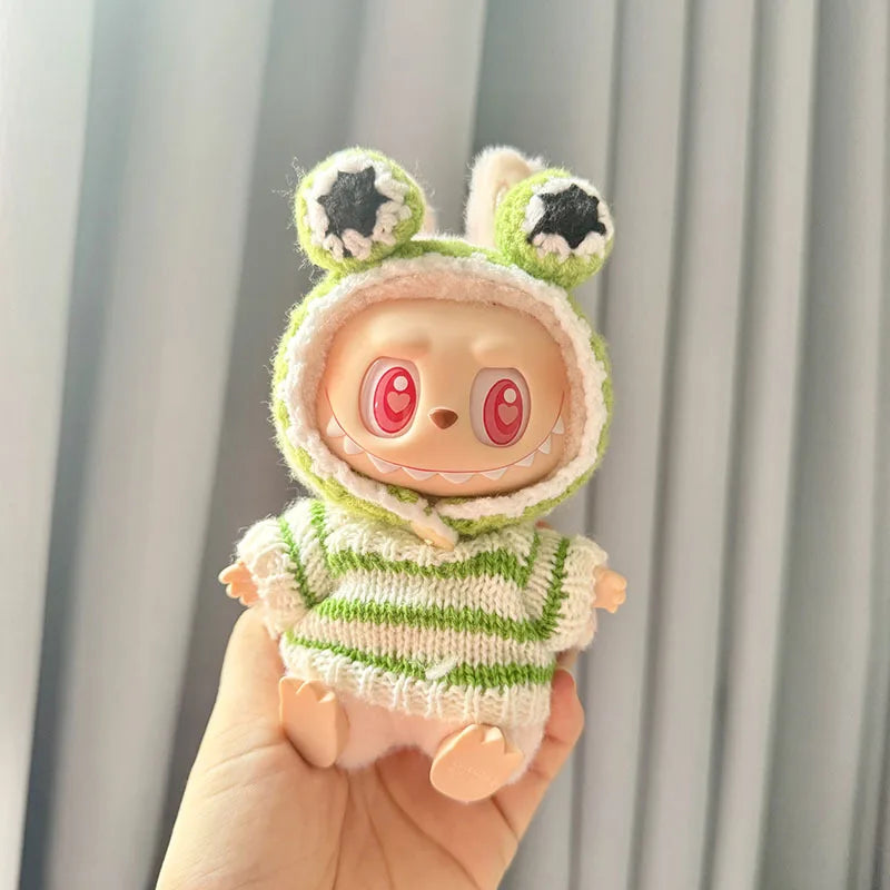 π Pumpkin Outfit Set β Clothes for 17cm Labubu & 10cm Idol Dolls π§‘