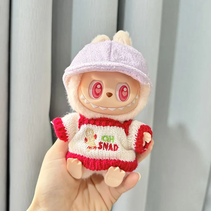 π Pumpkin Outfit Set β Clothes for 17cm Labubu & 10cm Idol Dolls π§‘