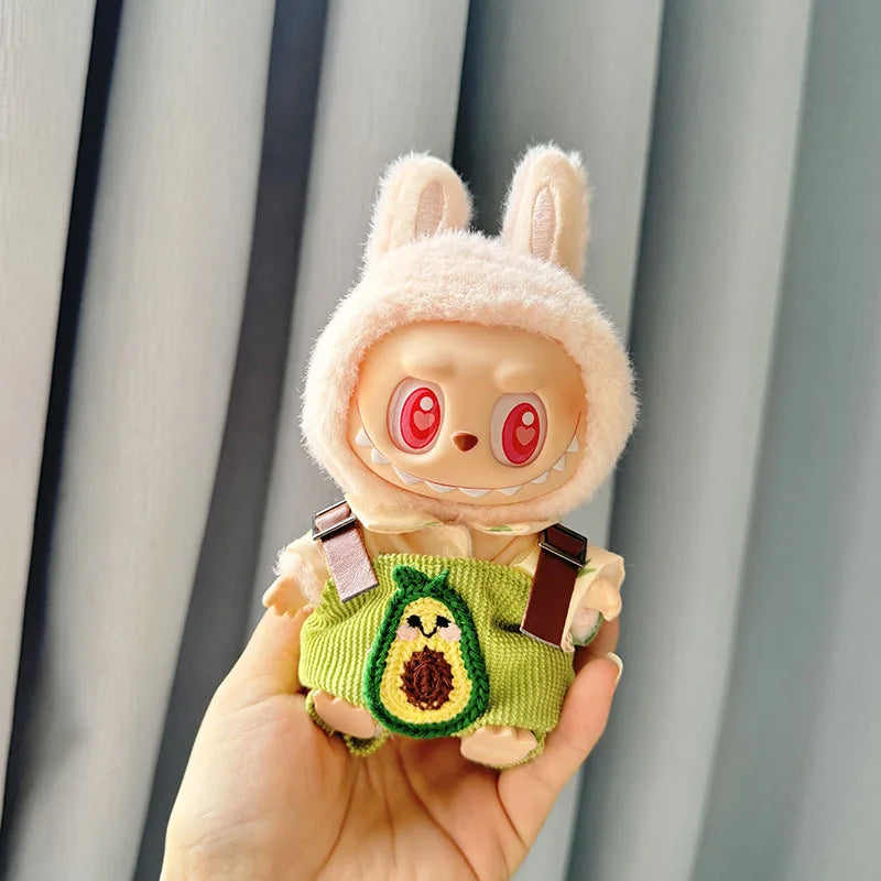 π Pumpkin Outfit Set β Clothes for 17cm Labubu & 10cm Idol Dolls π§‘
