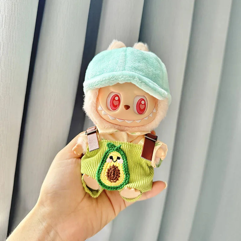 π Pumpkin Outfit Set β Clothes for 17cm Labubu & 10cm Idol Dolls π§‘