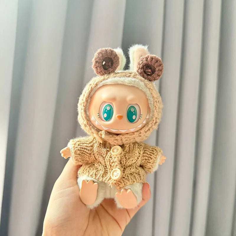 π Pumpkin Outfit Set β Clothes for 17cm Labubu & 10cm Idol Dolls π§‘