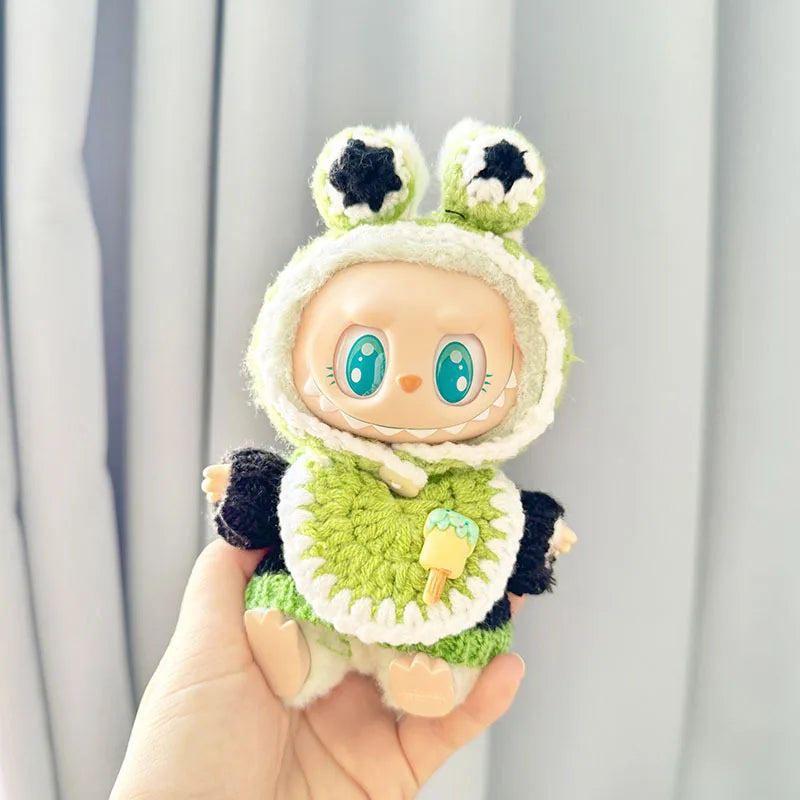 π Pumpkin Outfit Set β Clothes for 17cm Labubu & 10cm Idol Dolls π§‘