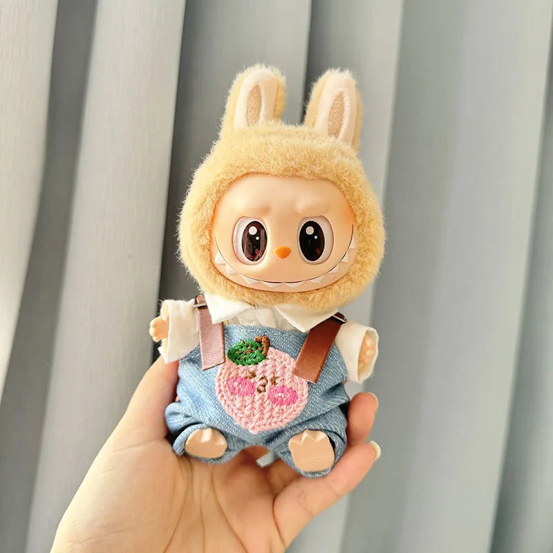 π Pumpkin Outfit Set β Clothes for 17cm Labubu & 10cm Idol Dolls π§‘