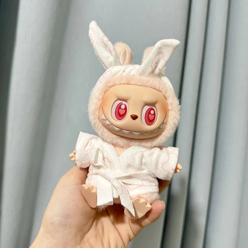 π Pumpkin Outfit Set β Clothes for 17cm Labubu & 10cm Idol Dolls π§‘