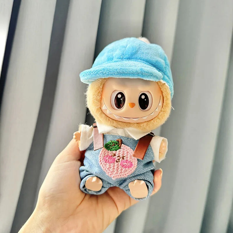 π Pumpkin Outfit Set β Clothes for 17cm Labubu & 10cm Idol Dolls π§‘