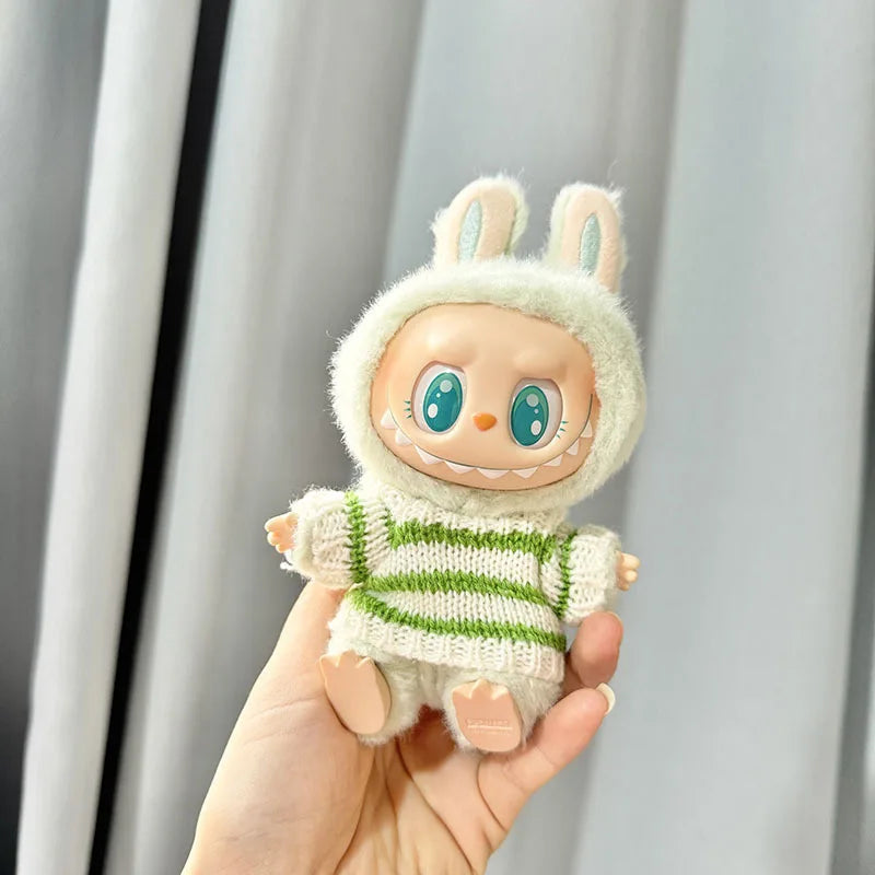 π Pumpkin Outfit Set β Clothes for 17cm Labubu & 10cm Idol Dolls π§‘