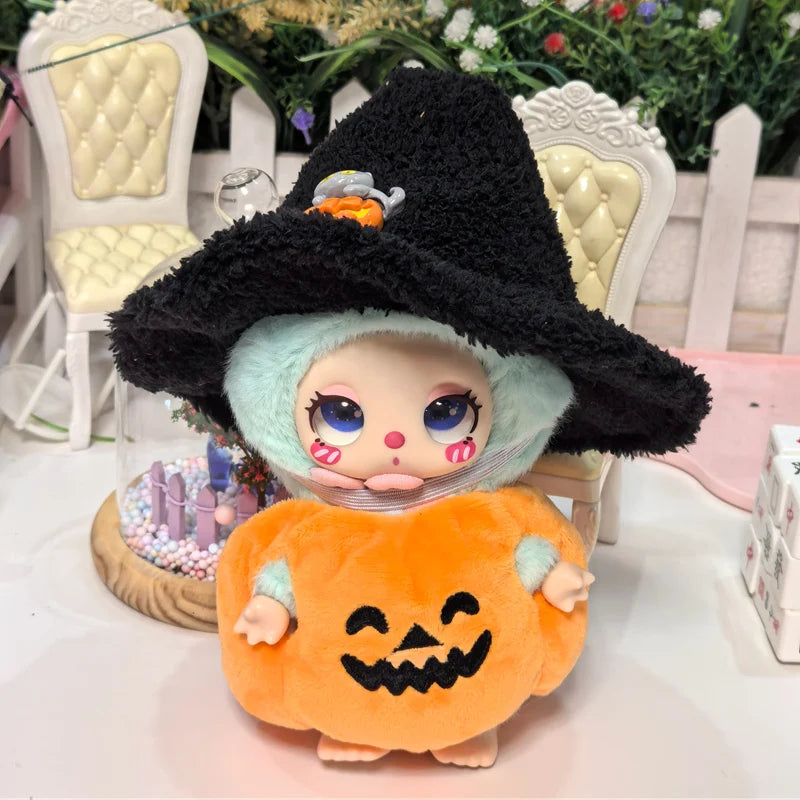π Pumpkin Outfit Set β Clothes for 17cm Labubu & 10cm Idol Dolls π§‘